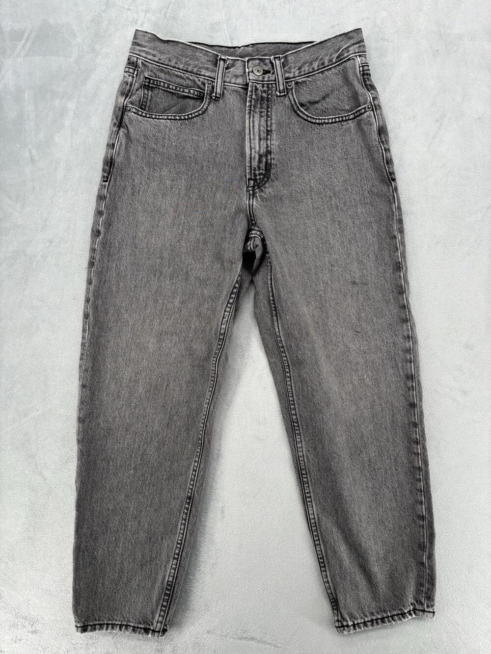 Gap Womens Size 2R Gray Barrel Jean High Rise Mom 90s Grunge Skater Denim